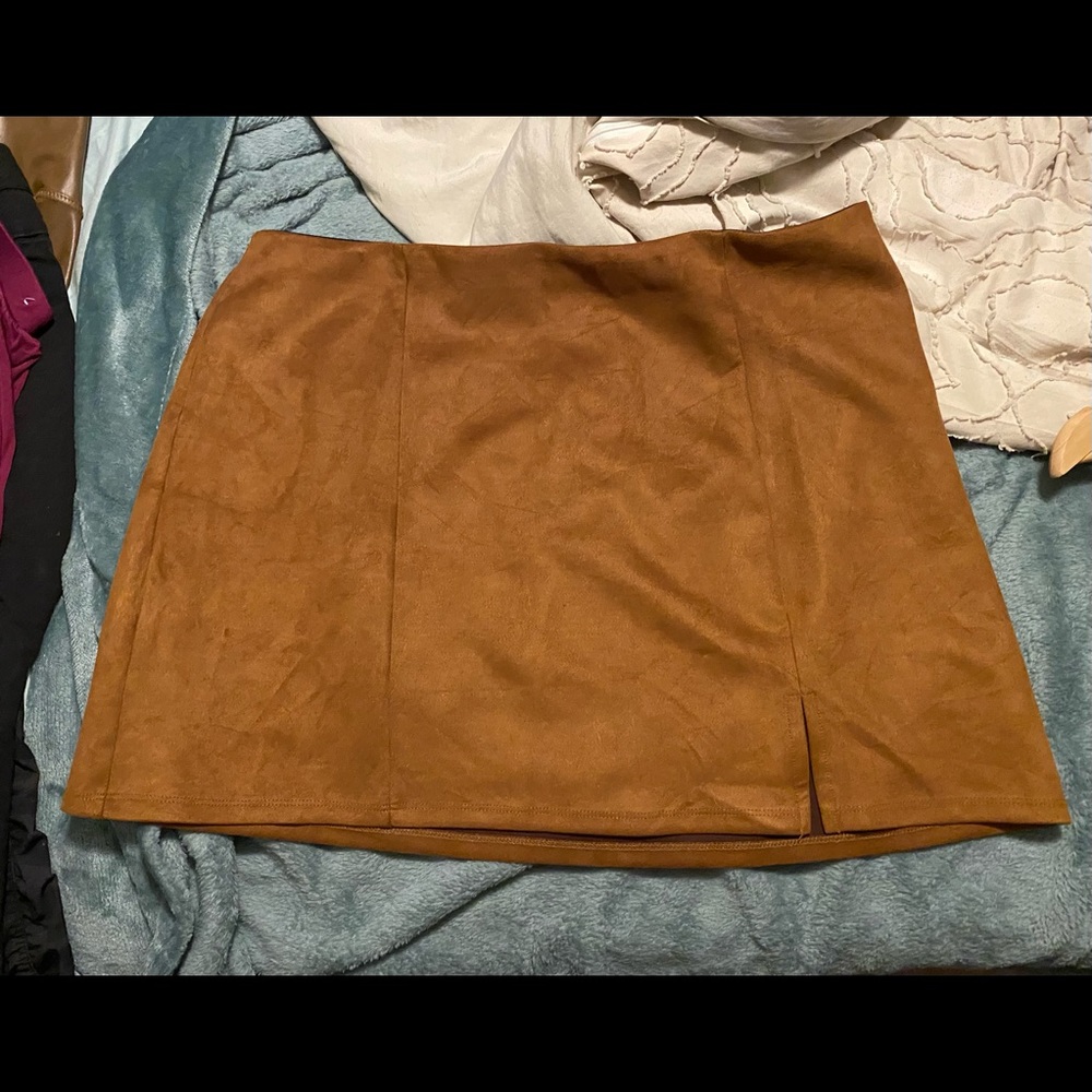 Pencil Slit Corduroy Skirt with Slit